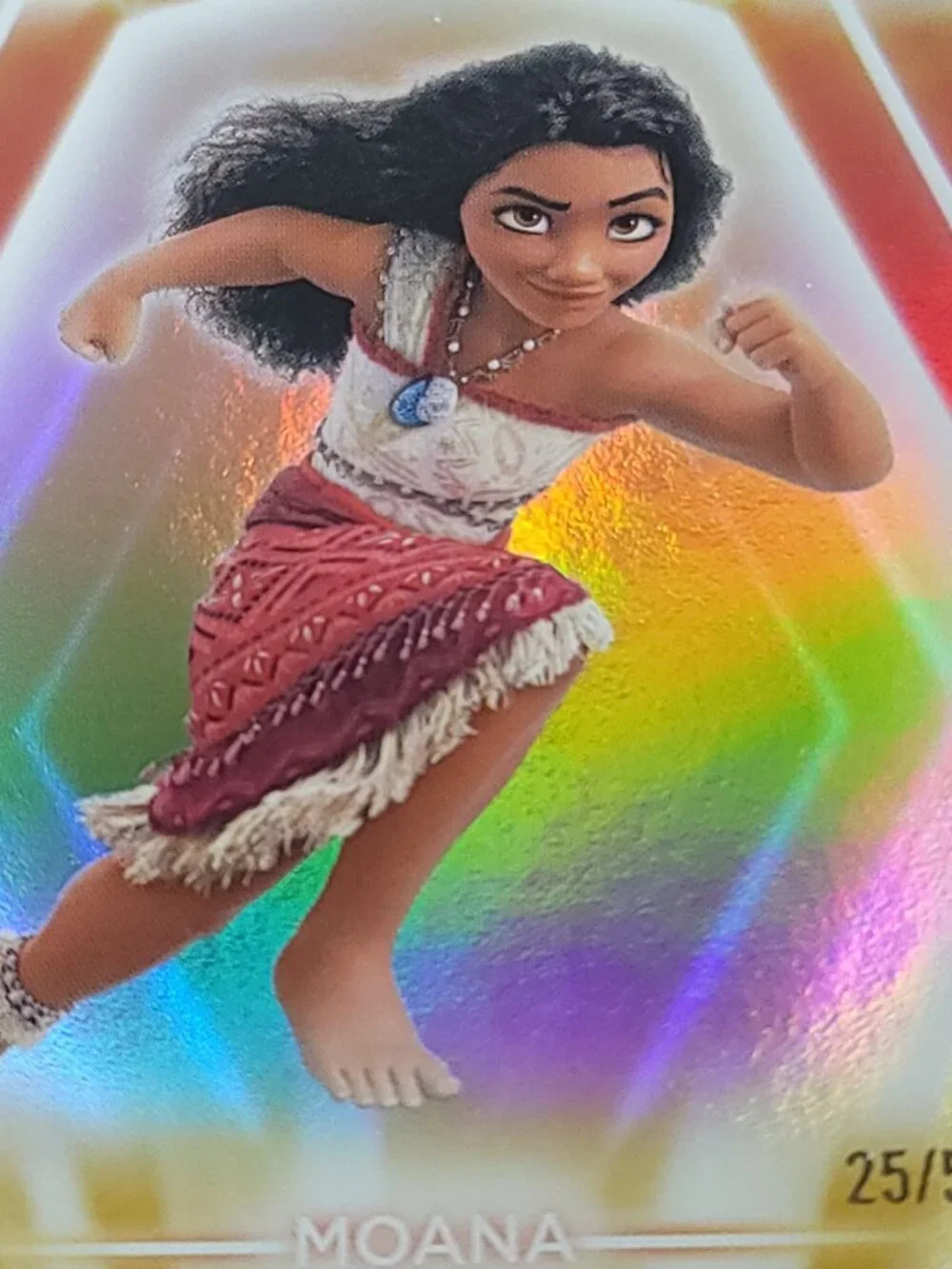 Moana Topps 2026 Disney Neon Gold Holo Parallel Limited 25/50 - Picture 3 of 4